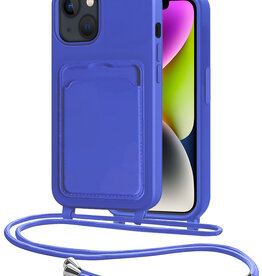 NoXx NoXx iPhone 13 Hoesje Pashouder met Koord - Fel Blauw