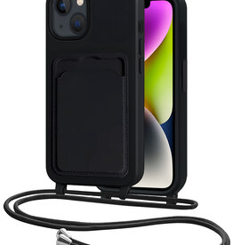 NoXx NoXx iPhone 13 Hoesje Pashouder met Koord - Zwart