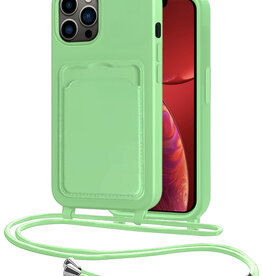 NoXx NoXx iPhone 13 Pro Hoesje Pashouder met Koord - Groen