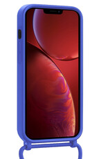 NoXx NoXx iPhone 13 Pro Max Hoesje Pashouder met Koord - Fel Blauw