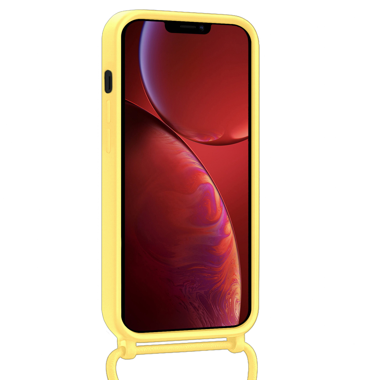 NoXx NoXx iPhone 13 Pro Max Hoesje Pashouder met Koord - Geel - 2 PACK
