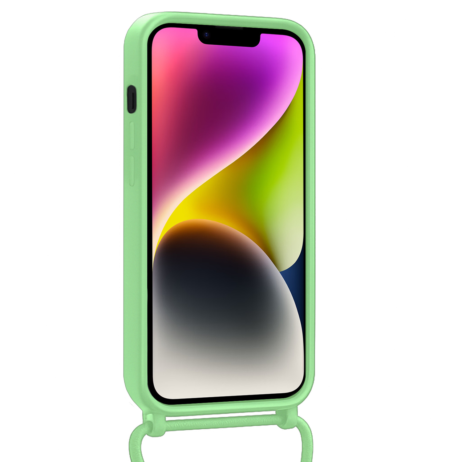 NoXx NoXx iPhone 14 Plus Hoesje Pashouder met Koord - Groen - 2 PACK