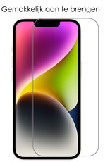 NoXx NoXx iPhone 14 Plus Hoesje Pashouder met Koord Met 2x Screenprotector - Papaya