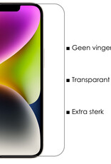 NoXx NoXx iPhone 14 Plus Hoesje Pashouder met Koord Met Screenprotector - Zwart