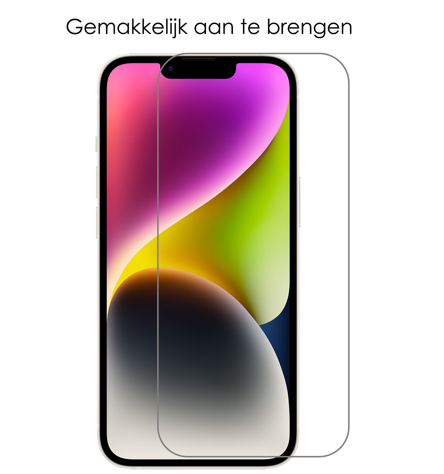 NoXx NoXx iPhone 14 Plus Hoesje Pashouder met Koord Met Screenprotector - Zwart
