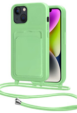 NoXx NoXx iPhone 14 Hoesje Pashouder met Koord - Groen