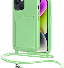 NoXx NoXx iPhone 14 Hoesje Pashouder met Koord - Groen