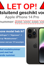 NoXx NoXx iPhone 14 Pro Hoesje Pashouder met Koord Met Screenprotector - Groen