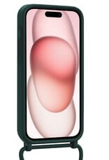 NoXx NoXx iPhone 14 Pro Max Hoesje Pashouder met Koord - Donkergroen - 2 PACK