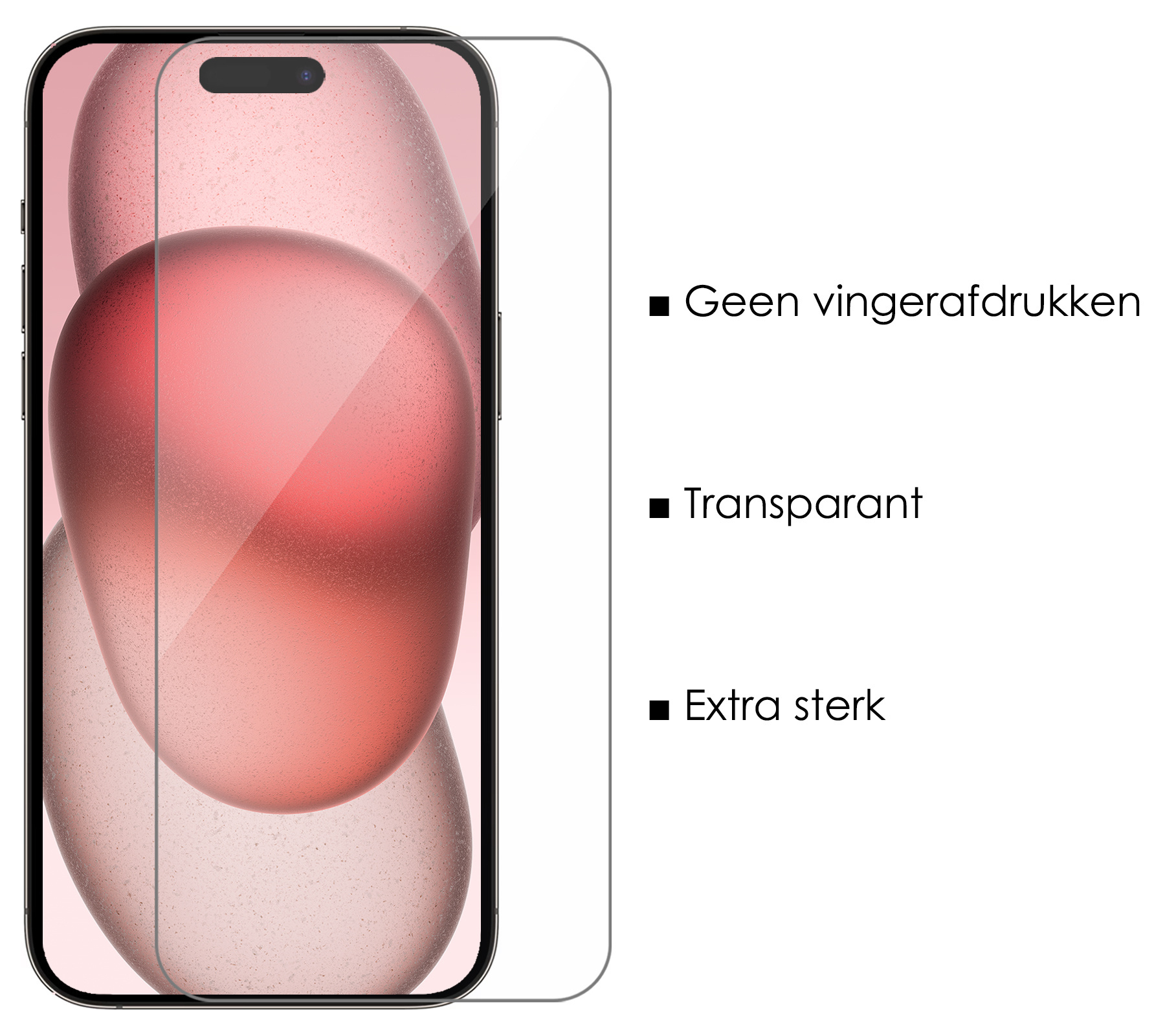 NoXx NoXx iPhone 15 Pro Max Hoesje Pashouder met Koord Met 2x Screenprotector - Geel