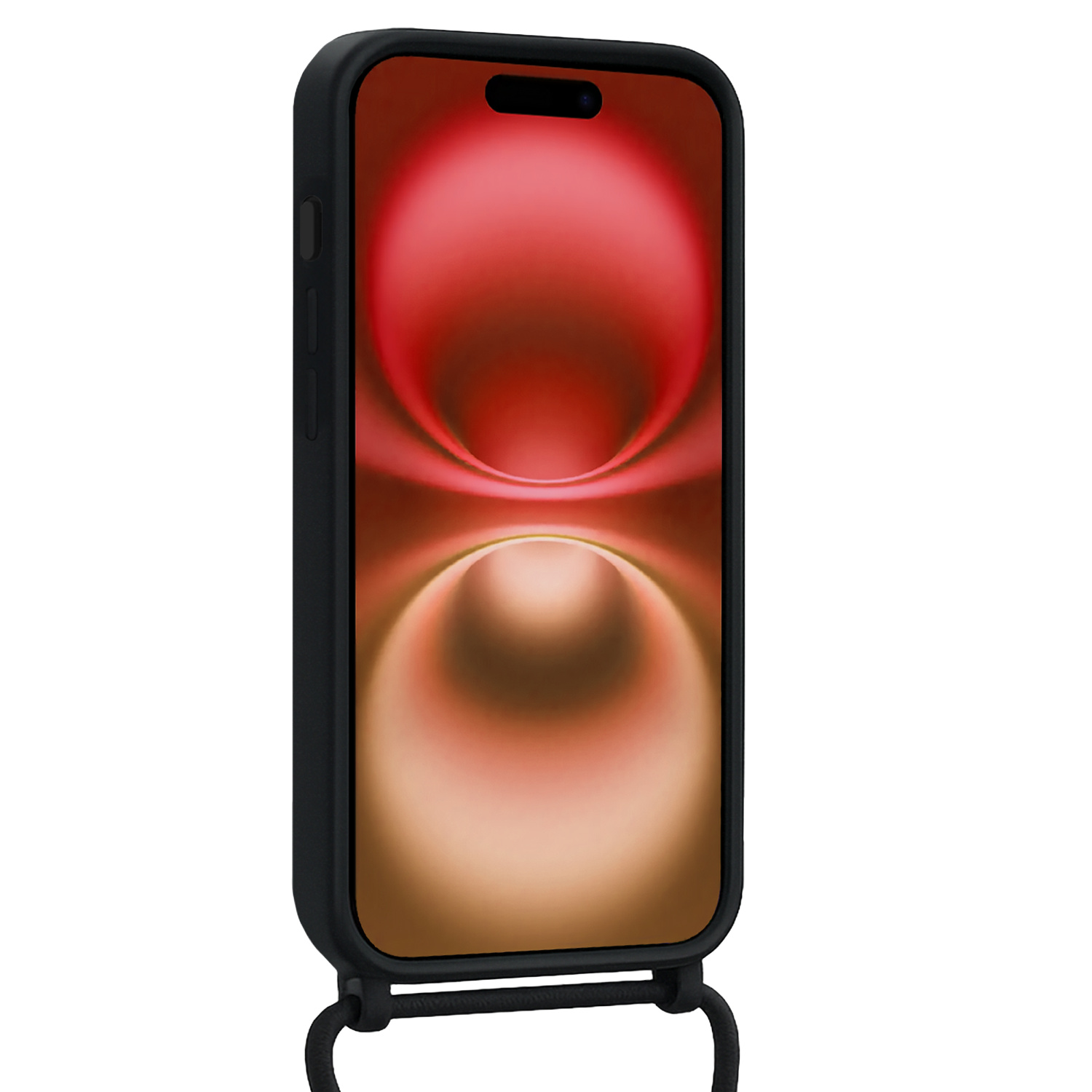 NoXx NoXx iPhone 16 Hoesje Pashouder met Koord - Zwart - 2 PACK