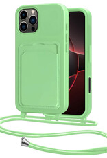NoXx NoXx iPhone 16 Pro Hoesje Pashouder met Koord - Groen