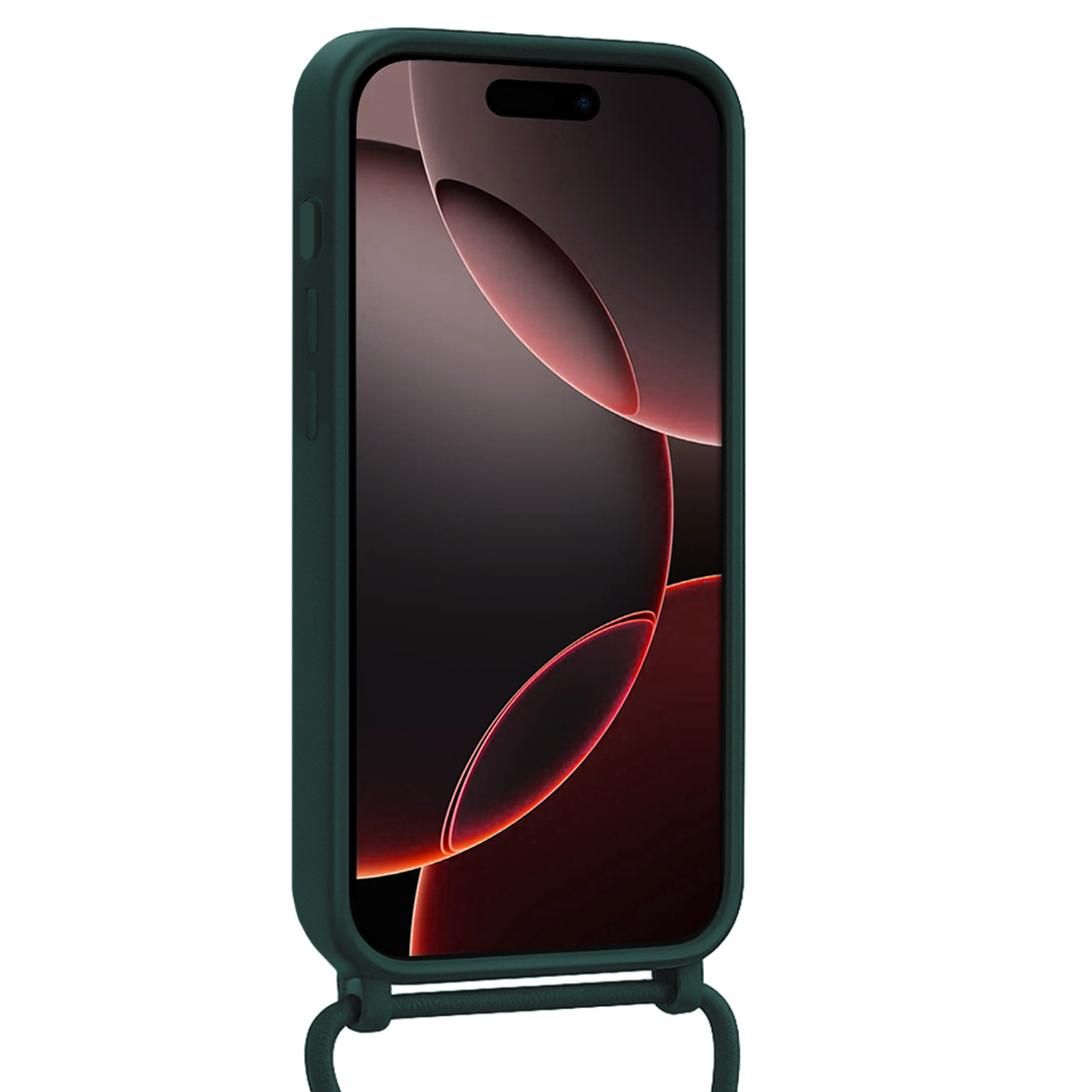 NoXx NoXx iPhone 16 Pro Max Hoesje Pashouder met Koord - Donkergroen - 2 PACK