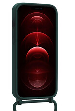 Nomfy Nomfy iPhone 13 Pro Hoesje Pashouder met Koord - Donkergroen
