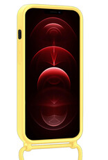 Nomfy Nomfy iPhone 13 Pro Hoesje Pashouder met Koord - Geel - 2 PACK