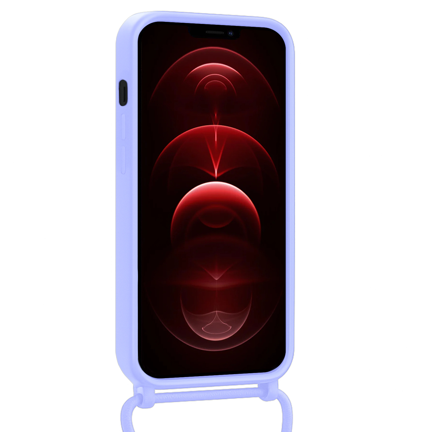 Nomfy Nomfy iPhone 13 Pro Hoesje Pashouder met Koord Met Screenprotector - Lila