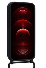 Nomfy Nomfy iPhone 13 Pro Hoesje Pashouder met Koord - Zwart