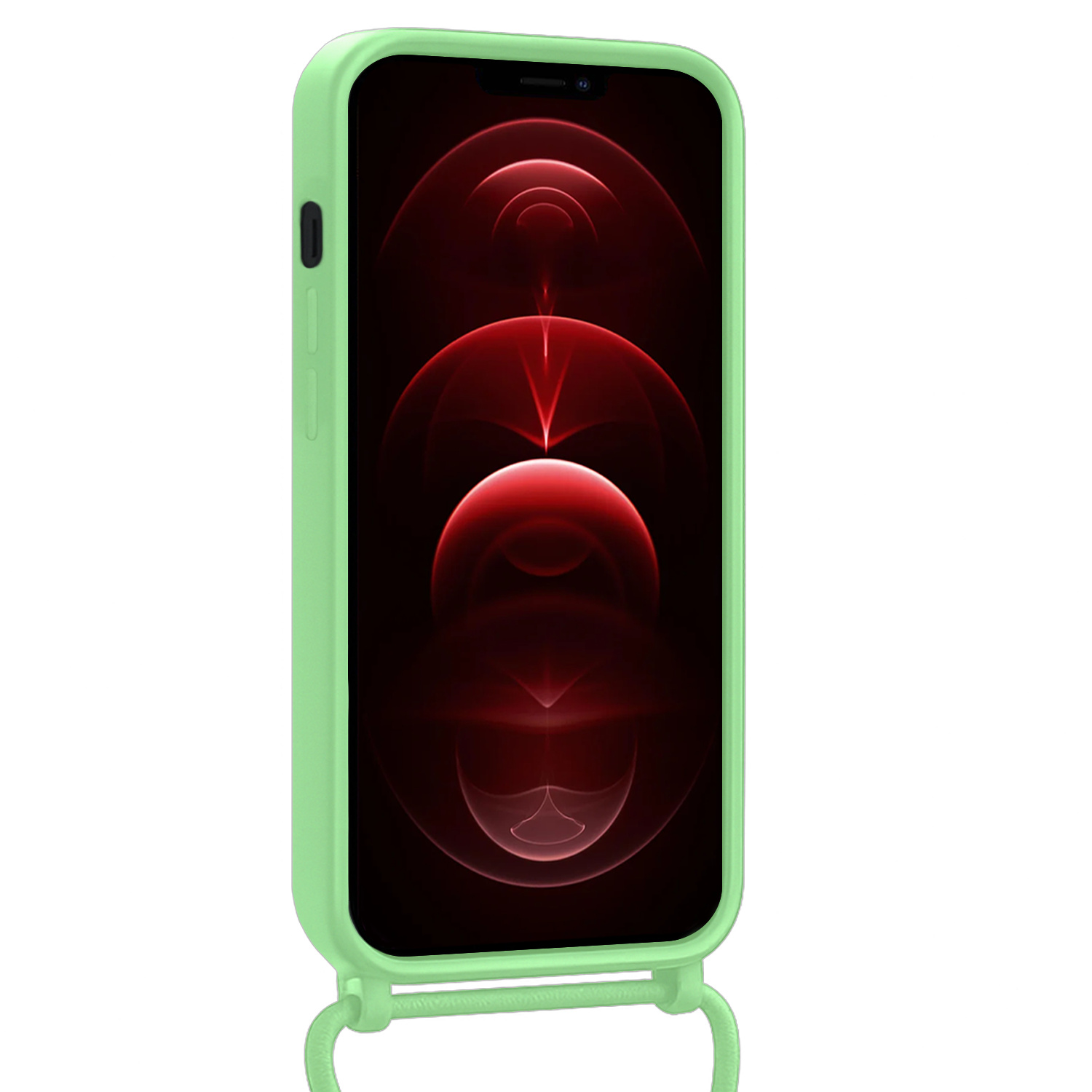 Nomfy Nomfy iPhone 13 Pro Max Hoesje Pashouder met Koord - Groen - 2 PACK