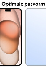Nomfy Nomfy iPhone 15 Hoesje Pashouder met Koord Met Screenprotector - Aubergine