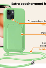 Nomfy Nomfy iPhone 15 Hoesje Pashouder met Koord - Groen