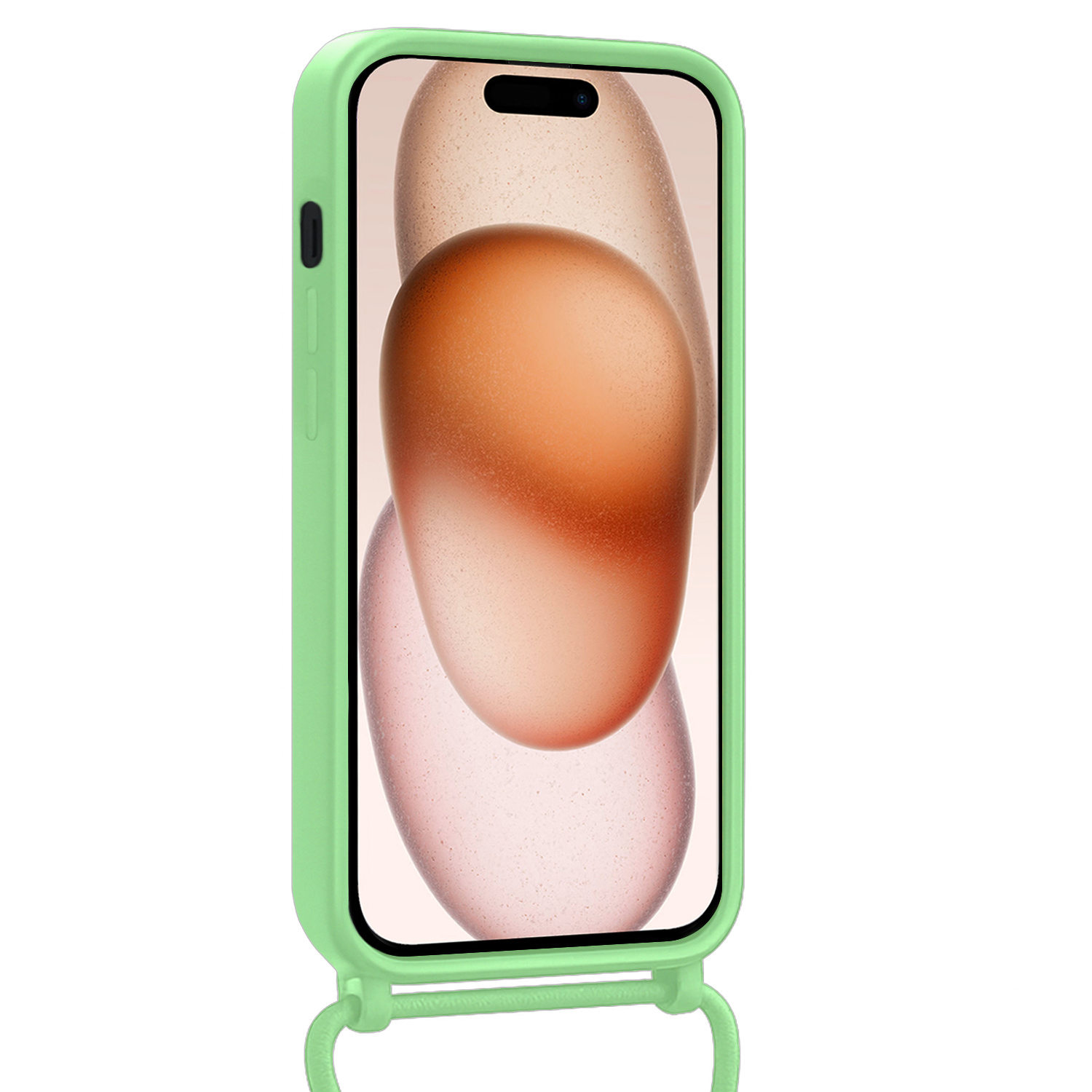 Nomfy Nomfy iPhone 15 Hoesje Pashouder met Koord - Groen - 2 PACK