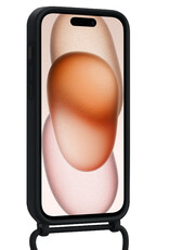 Nomfy Nomfy iPhone 15 Pro Max Hoesje Pashouder met Koord - Zwart - 2 PACK