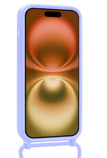 Nomfy Nomfy iPhone 16 Plus Hoesje Pashouder met Koord - Lila