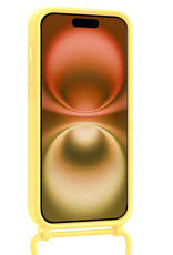 Nomfy Nomfy iPhone 16 Hoesje Pashouder met Koord - Geel - 2 PACK