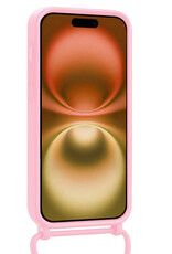Nomfy Nomfy iPhone 16 Hoesje Pashouder met Koord - Lichtroze