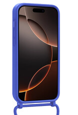 Nomfy Nomfy iPhone 16 Pro Max Hoesje Pashouder met Koord - Fel Blauw