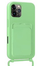 Nomfy Nomfy iPhone 16 Pro Max Hoesje Pashouder met Koord - Groen