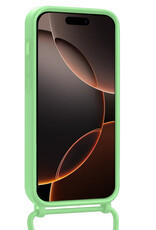 Nomfy Nomfy iPhone 16 Pro Max Hoesje Pashouder met Koord Met Screenprotector - Groen