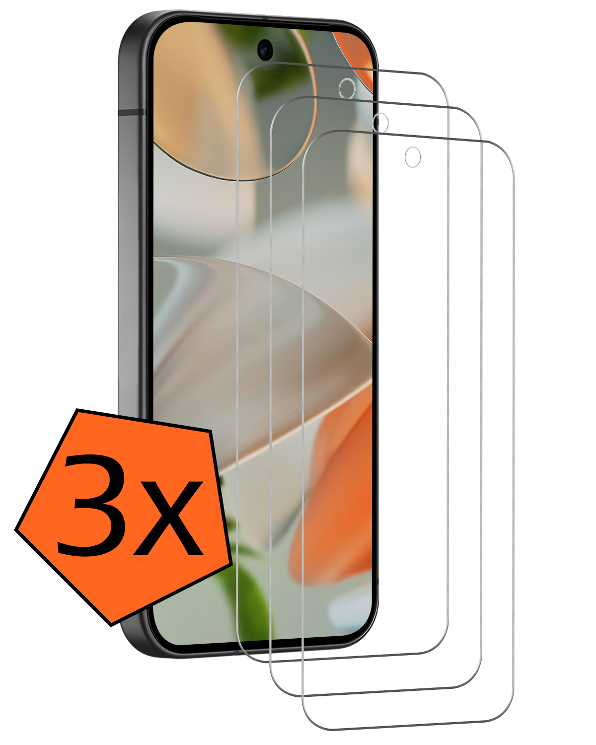 Nomfy Nomfy Google Pixel 10 Screenprotector Glas - 3 PACK