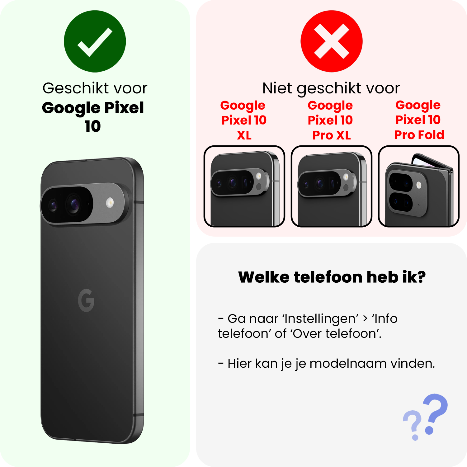 Nomfy Nomfy Google Pixel 10 Screenprotector Glas - 3 PACK