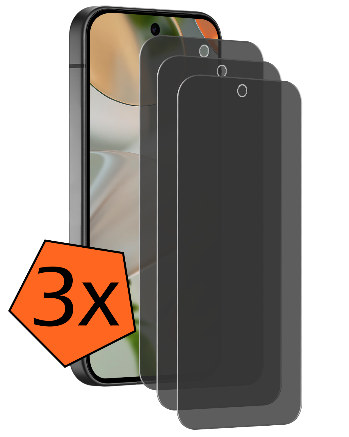 Nomfy Nomfy Google Pixel 10 Screenprotector Glas Privacy - 3 PACK