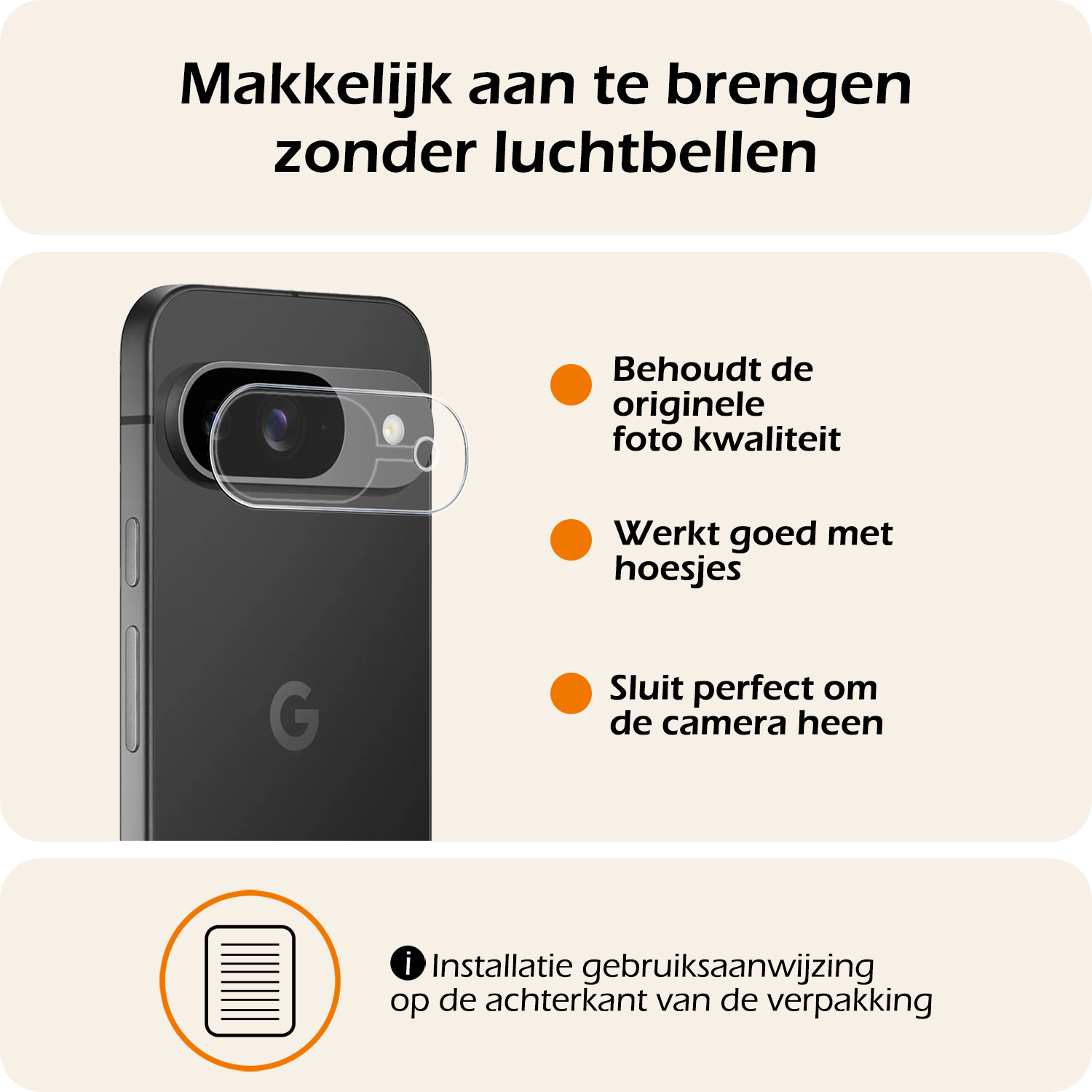Nomfy Nomfy Google Pixel 10 Camera Screenprotector - 3 PACK