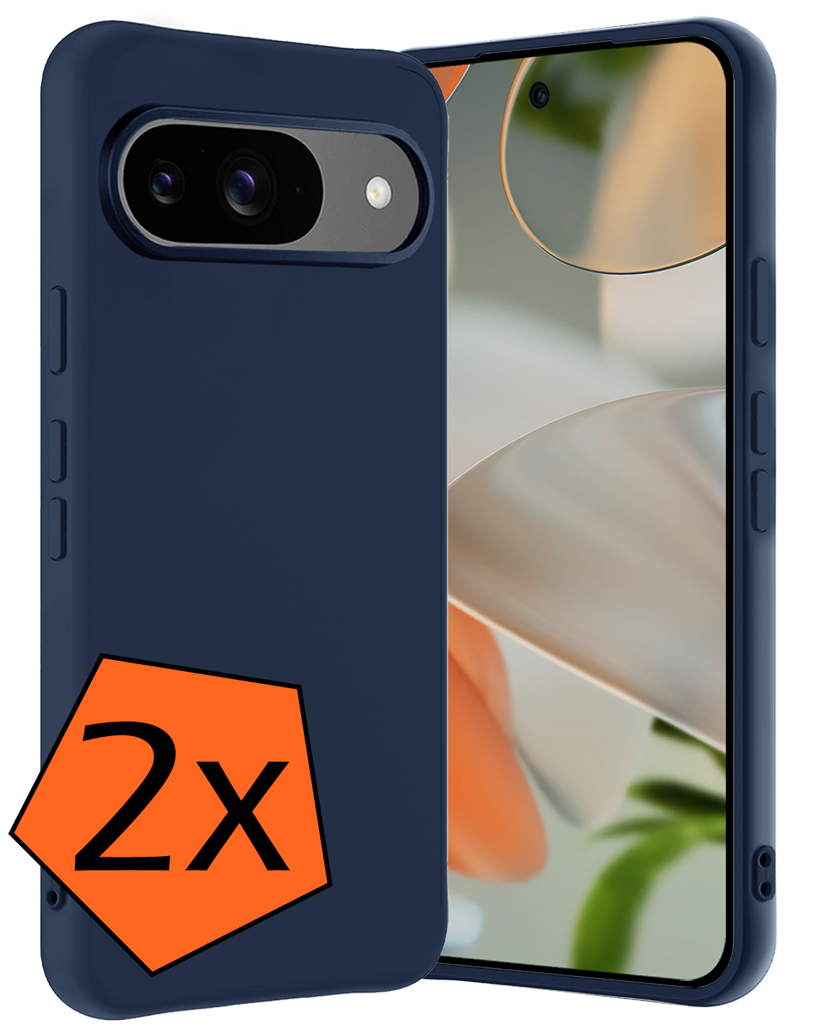 Nomfy Nomfy Google Pixel 10 Hoesje Siliconen - Donkerblauw - 2 PACK