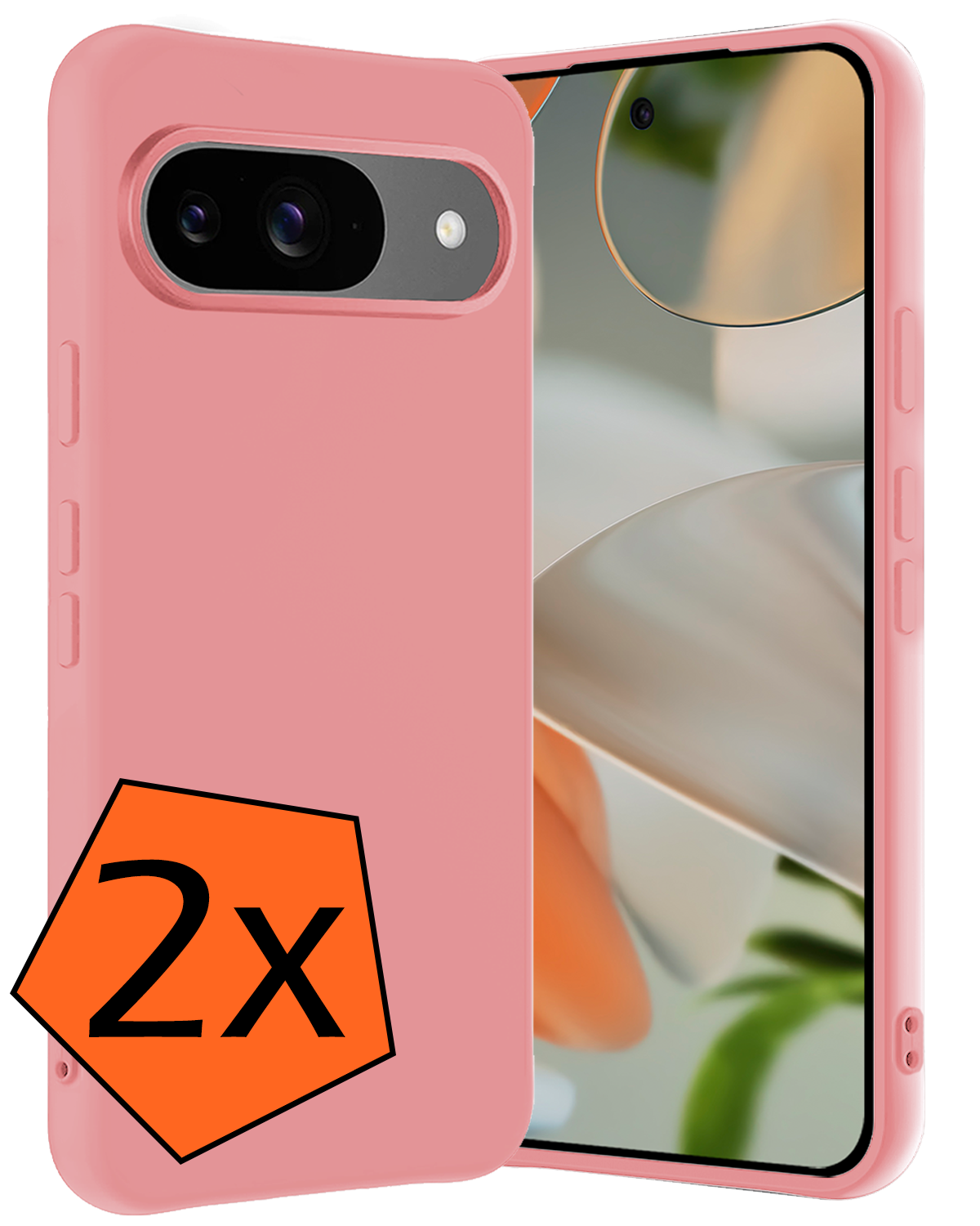 Nomfy Nomfy Google Pixel 10 Hoesje Siliconen - Lichtroze - 2 PACK