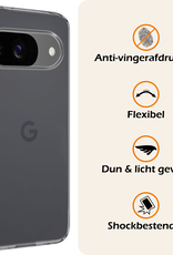 Nomfy Nomfy Google Pixel 10 Hoesje Siliconen Met 2x Screenprotector - Transparant