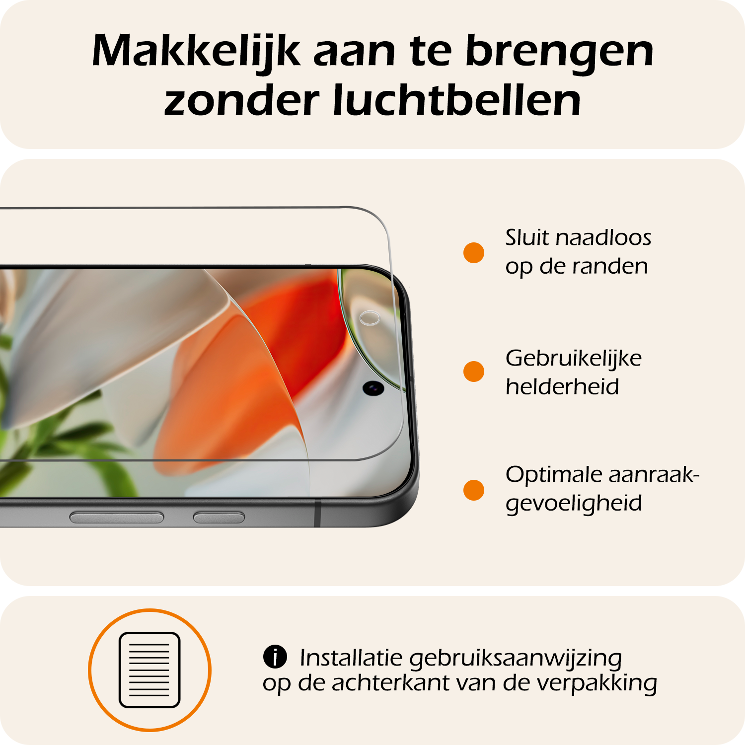 Nomfy Nomfy Google Pixel 10 Hoesje Bookcase Met Screenprotector - Zwart