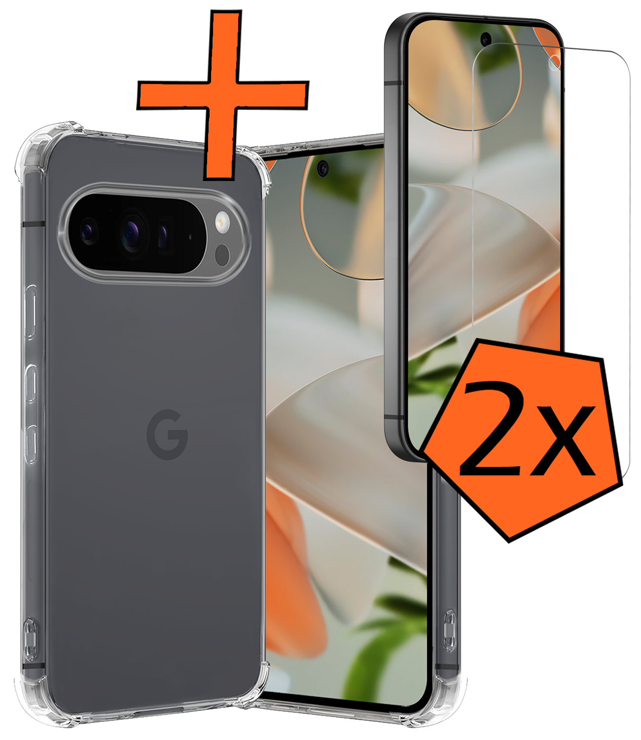 Nomfy Nomfy Google Pixel 10 Pro Hoesje Shockproof Met 2x Screenprotector