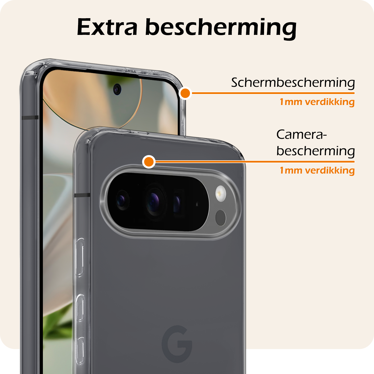 Nomfy Nomfy Google Pixel 10 Pro Hoesje Siliconen - Transparant