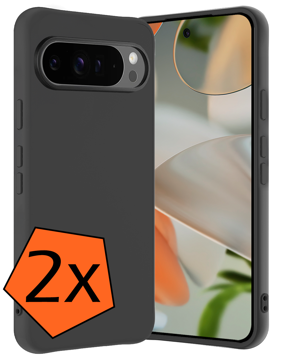 Nomfy Nomfy Google Pixel 10 Pro Hoesje Siliconen - Zwart - 2 PACK