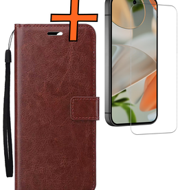 Nomfy Nomfy Google Pixel 10 Pro Hoesje Bookcase Met Screenprotector - Bruin