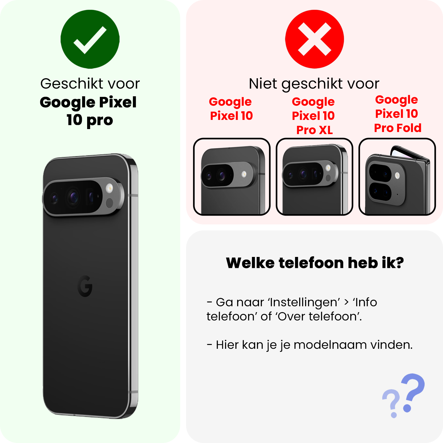 Nomfy Nomfy Google Pixel 10 Pro Hoesje Bookcase Met 2x Screenprotector - Donkerblauw