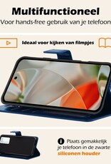 Nomfy Nomfy Google Pixel 10 Pro Hoesje Bookcase Met 2x Screenprotector - Donkerblauw