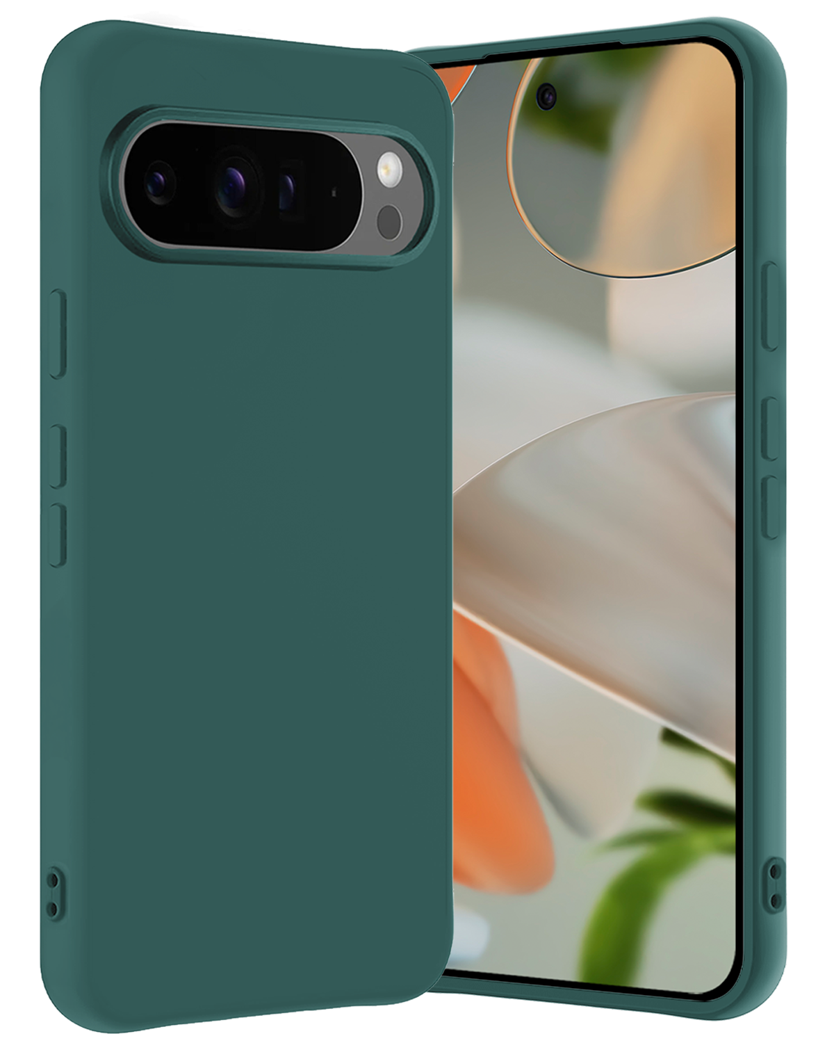 Nomfy Nomfy Google Pixel 10 Pro XL Hoesje Siliconen - Donkergroen
