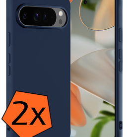Nomfy Nomfy Google Pixel 10 Pro XL Hoesje Siliconen - Donkerblauw - 2 PACK