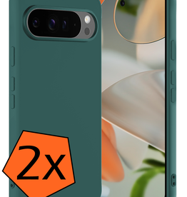 Nomfy Nomfy Google Pixel 10 Pro XL Hoesje Siliconen - Donkergroen - 2 PACK