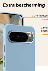 Nomfy Nomfy Google Pixel 10 Pro XL Hoesje Siliconen - Lichtblauw - 2 PACK
